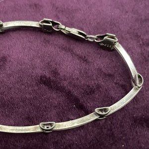 Silpada sterling silver bracelet bar chain 7"  vintage